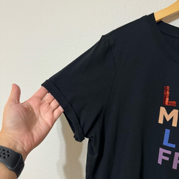 Torrid Beaded Love More Live Free T-Shirt—00 (M/L) - Picture 6 of 11